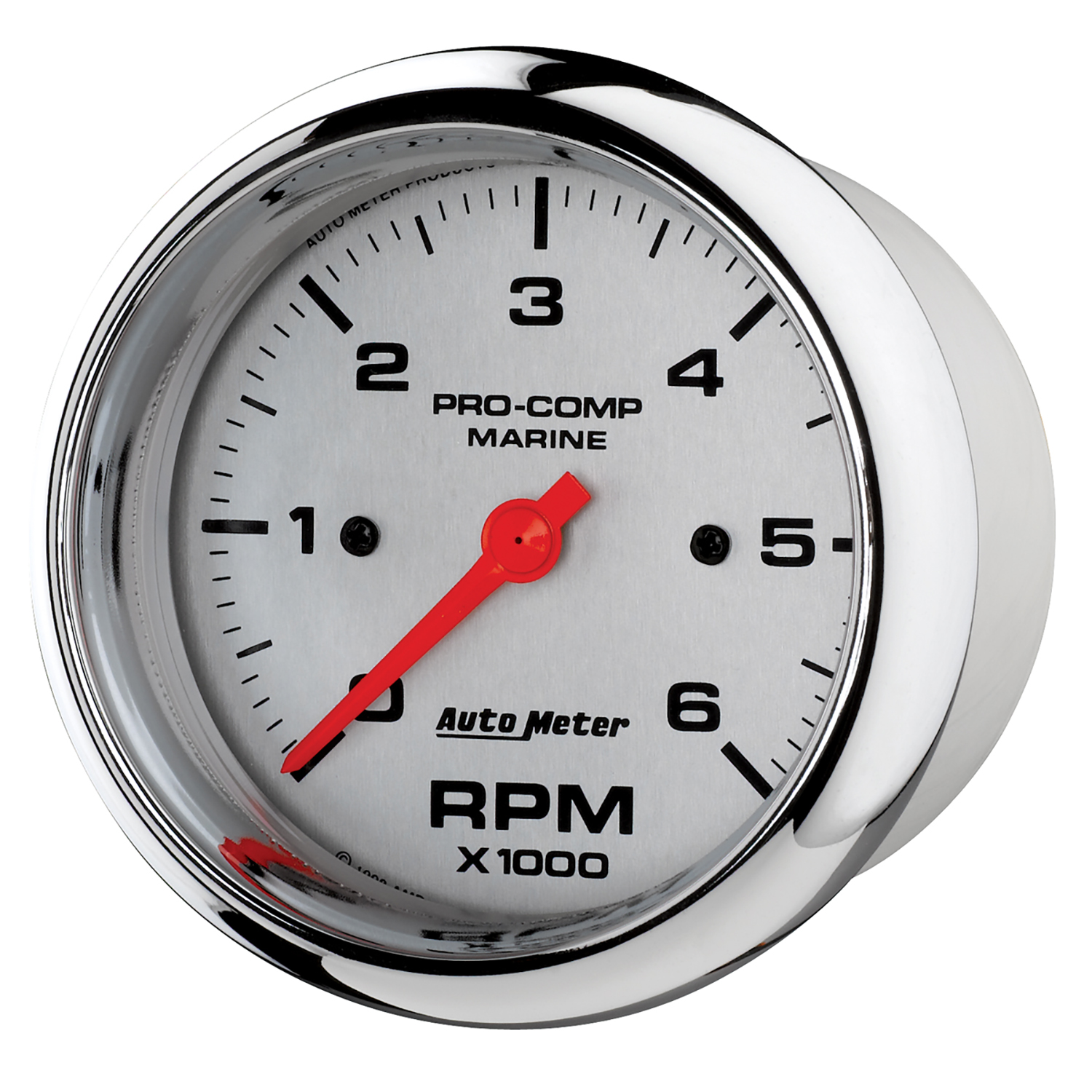 AUTOMETER Tachometer Gauge 3 3/8", 6K RPM, Marine Chrome - Image 2