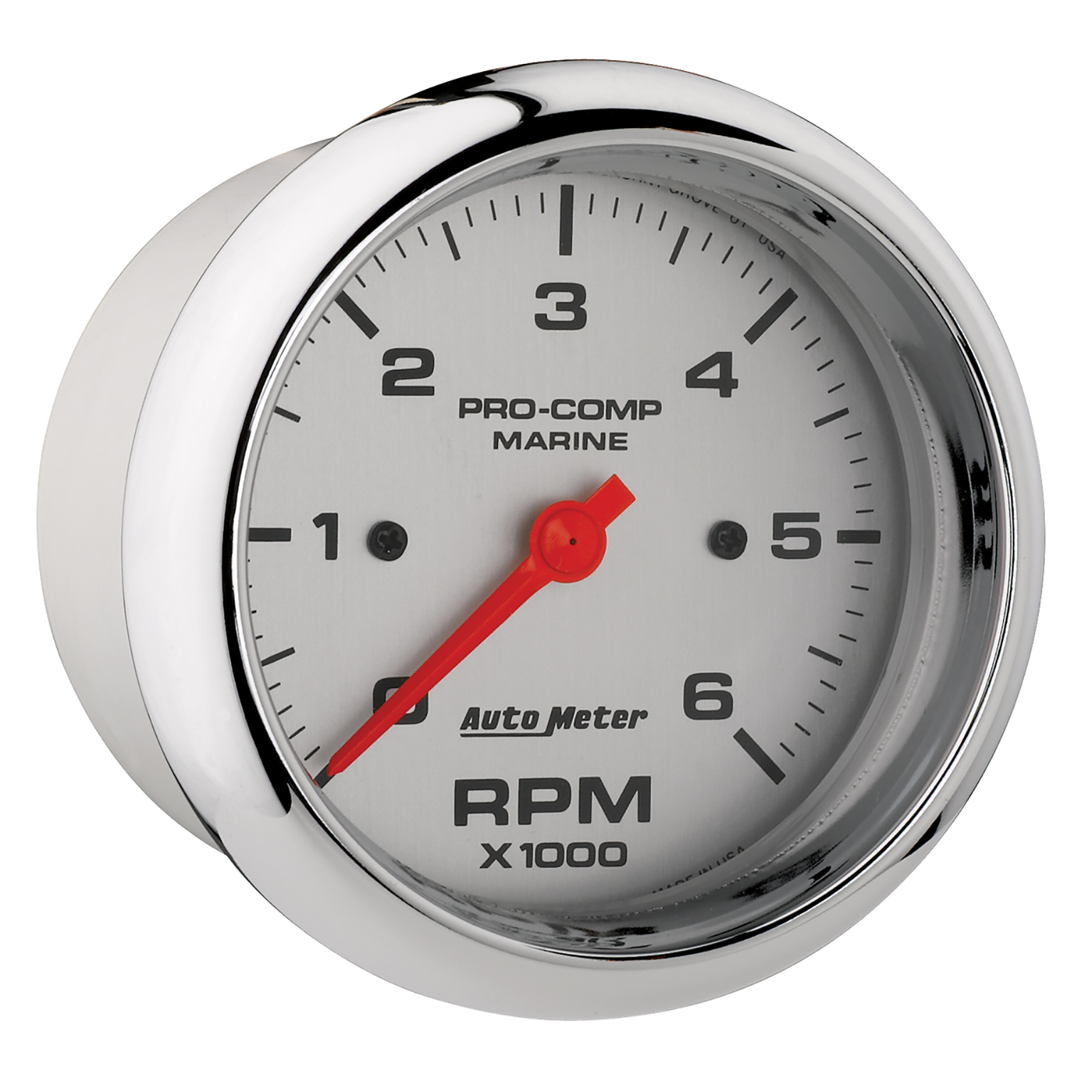 AUTOMETER Tachometer Gauge 3 3/8", 6K RPM, Marine Chrome - Image 3