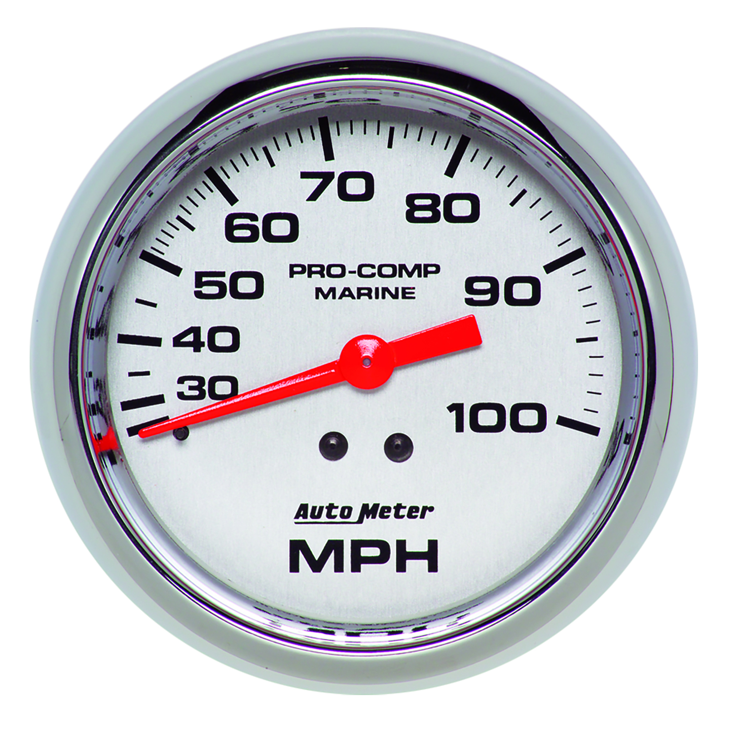 AUTOMETER Speedometer Gauge 3 3/8", 100MPH, Mechanical, Marine Chrome
