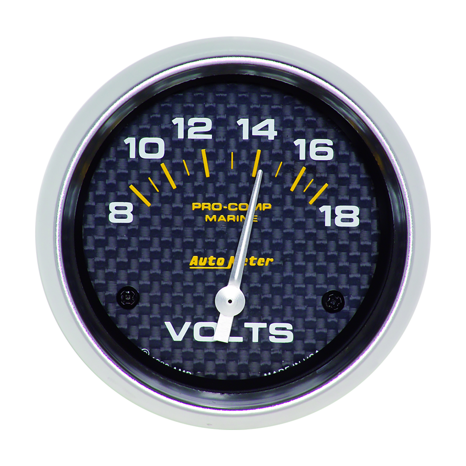 AUTOMETER Voltmeter Gauge 2 5/8", 18V, Electric, Marine Carbon Fibre