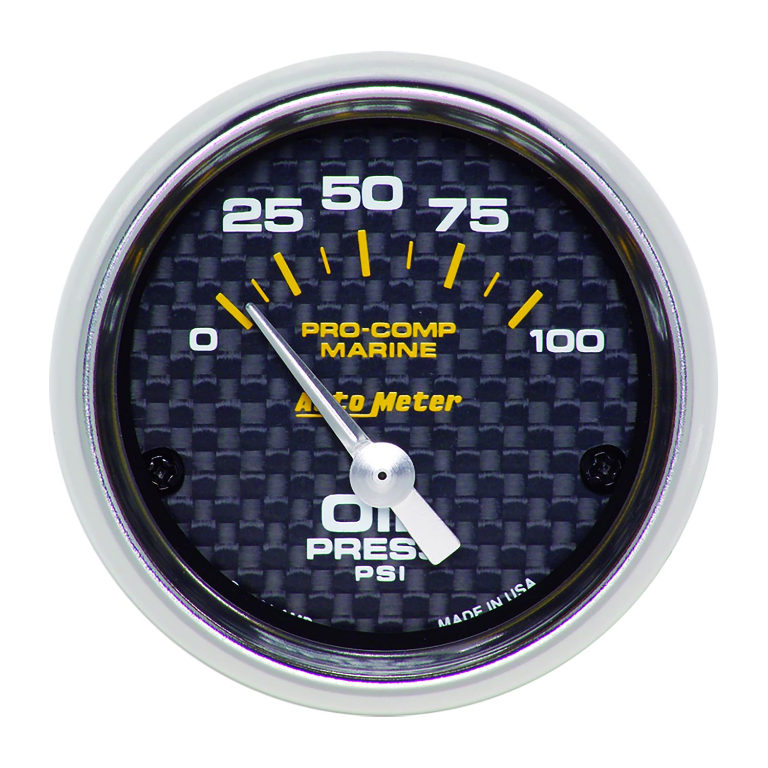 AUTOMETER Oil Pressure Gauge 2 1/16", 100PSI, Electric, Marine Carbon Fibre