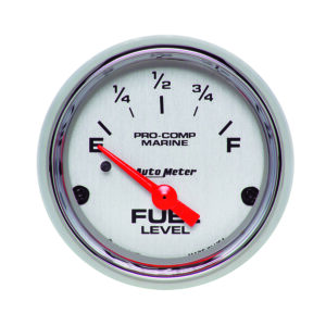 AUTOMETER Fuel Level Gauge 2 1/16", 240° To 33°F, Elec, Marine Chrome