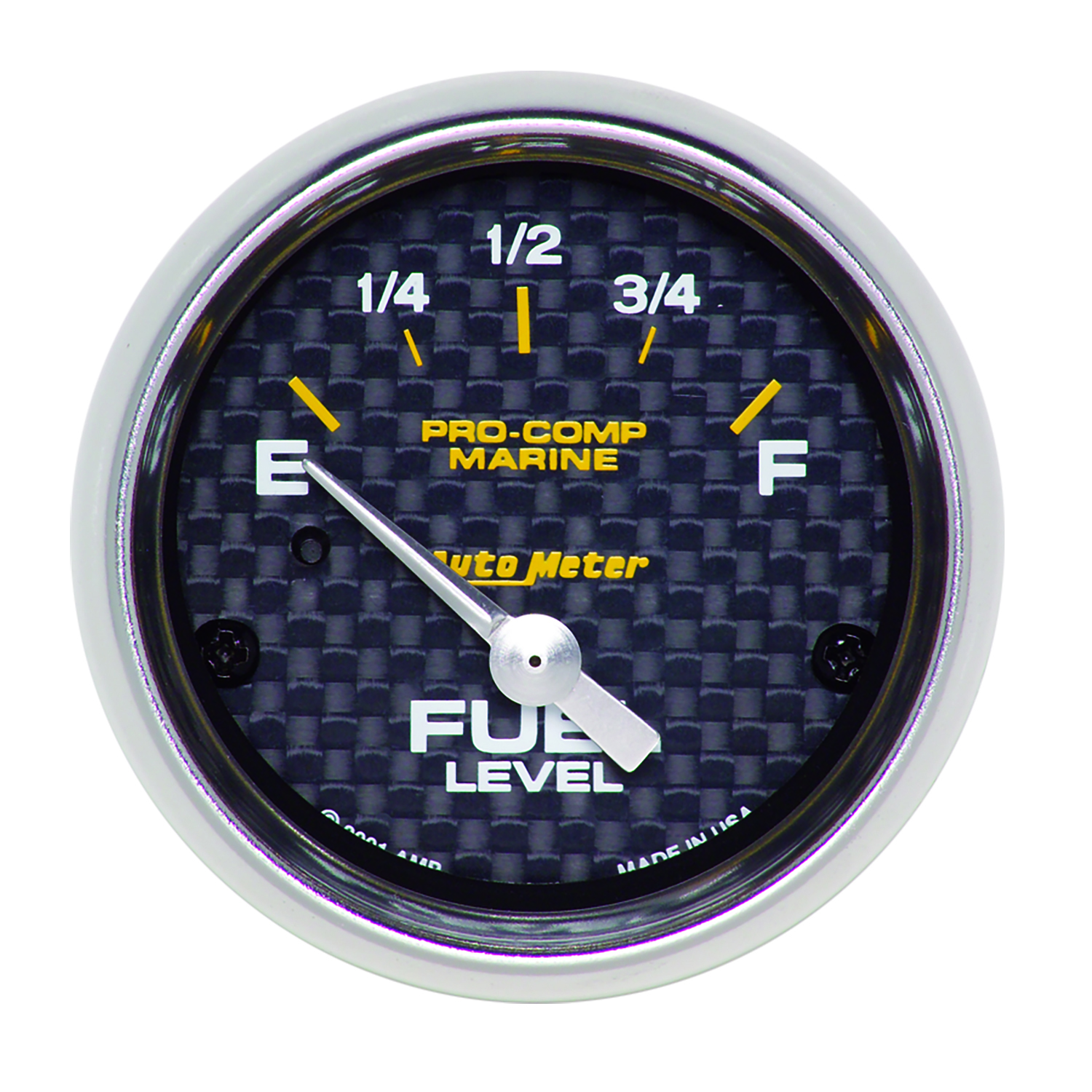 AUTOMETER Fuel Level Gauge 2 1/16", 240° To 33°F, Elec, Marine Carbon Fibre