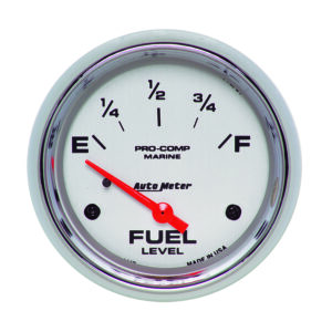 AUTOMETER Fuel Level Gauge 2 5/8", 240° To 33°F, Elec, Marine Chrome