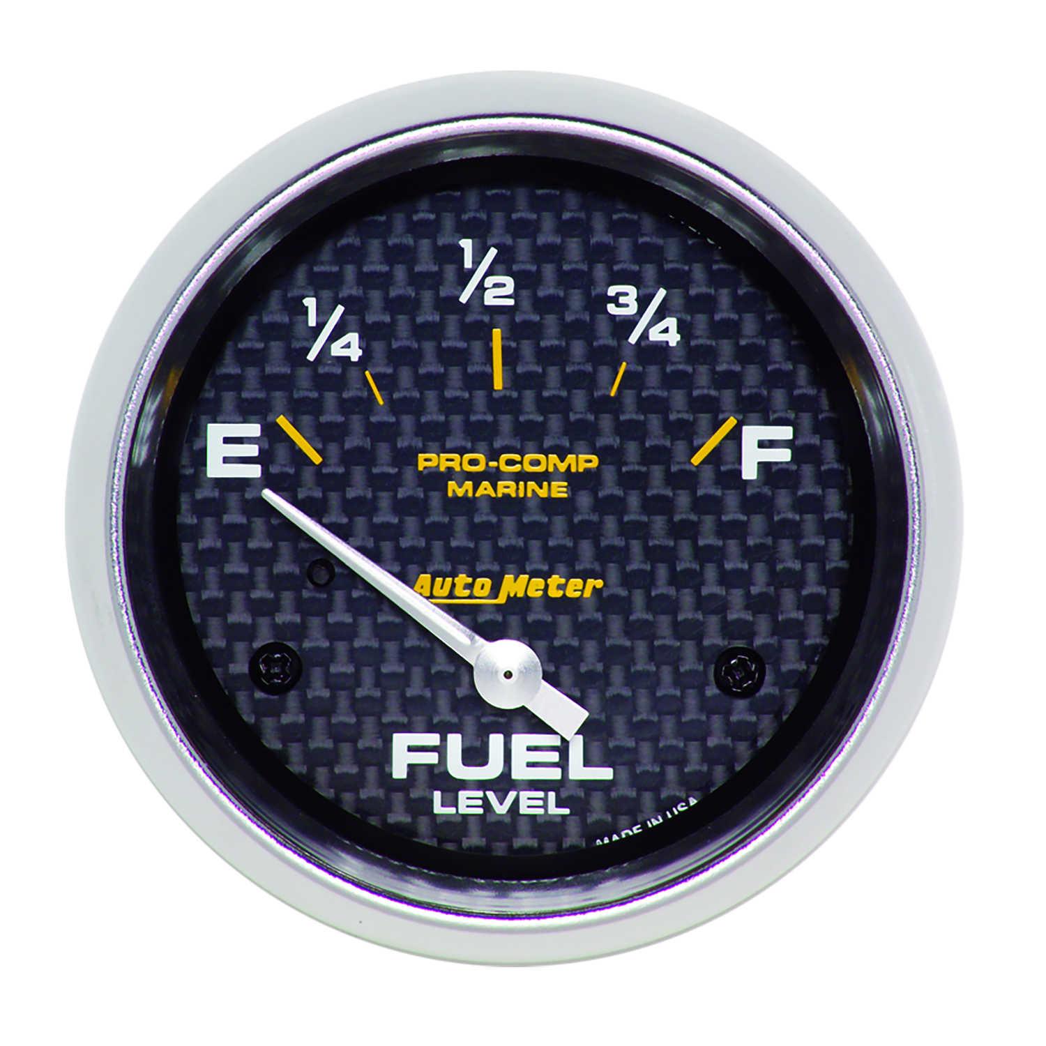AUTOMETER Fuel Level Gauge 2 5/8", 240° To 33°F, Elec, Marine Carbon Fibre