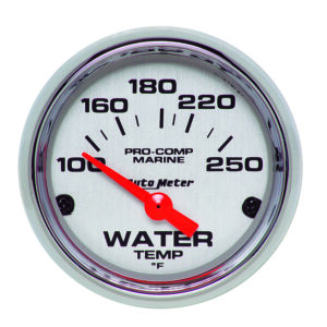 AUTOMETER Water Temperature Gauge 2 1/16", 100-250°f, Electric, Marine Chrome