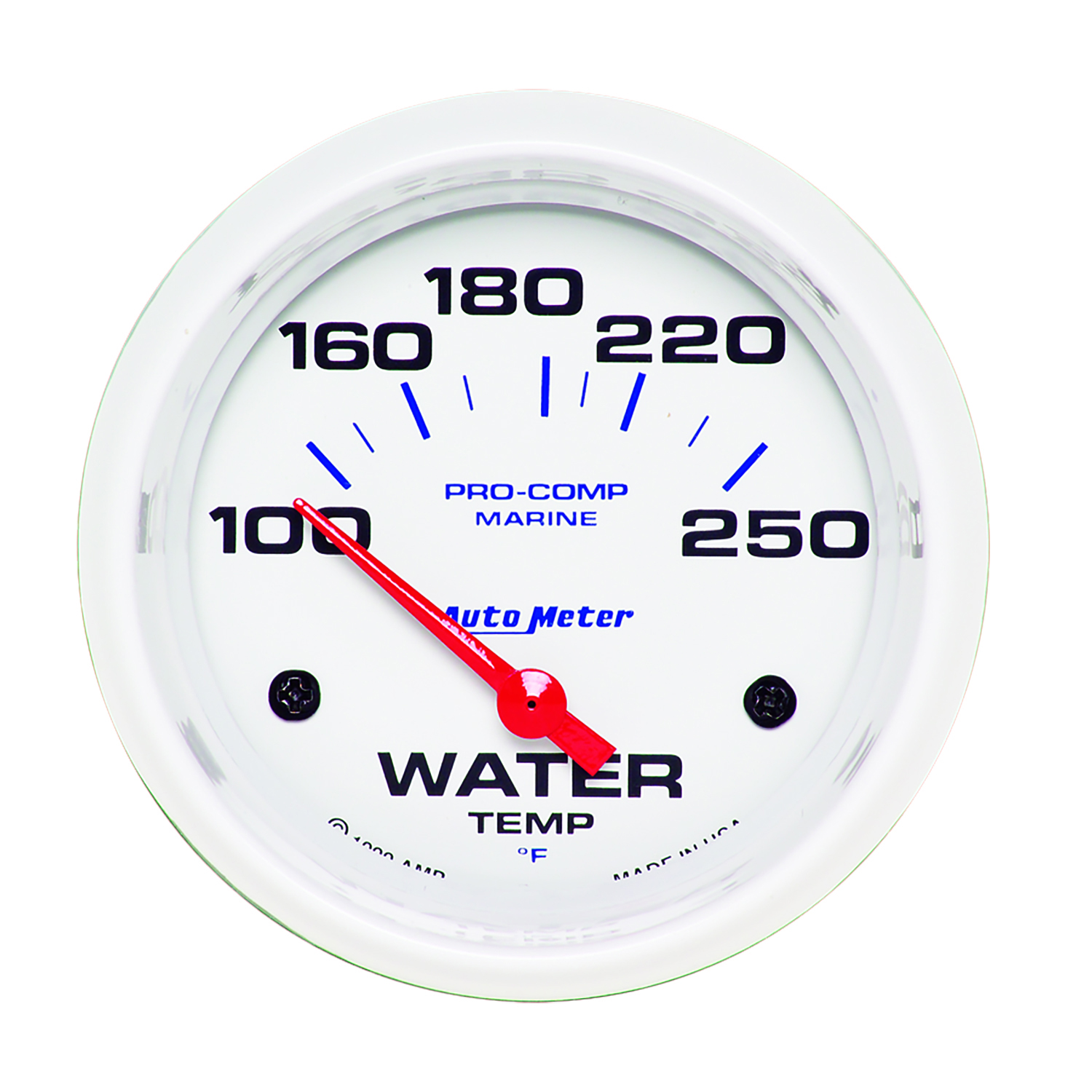 AUTOMETER Water Temperature Gauge 2 5/8", 100-250°f, Electric, Marine White