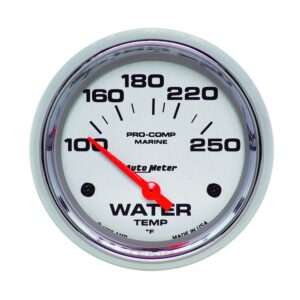AUTOMETER Water Temperature Gauge 2 5/8", 100-250°f, Electric, Marine Chrome