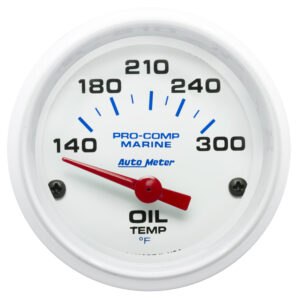 AUTOMETER Oil Temperature Gauge 2 1/16", 140-300°f, Electric, Marine White