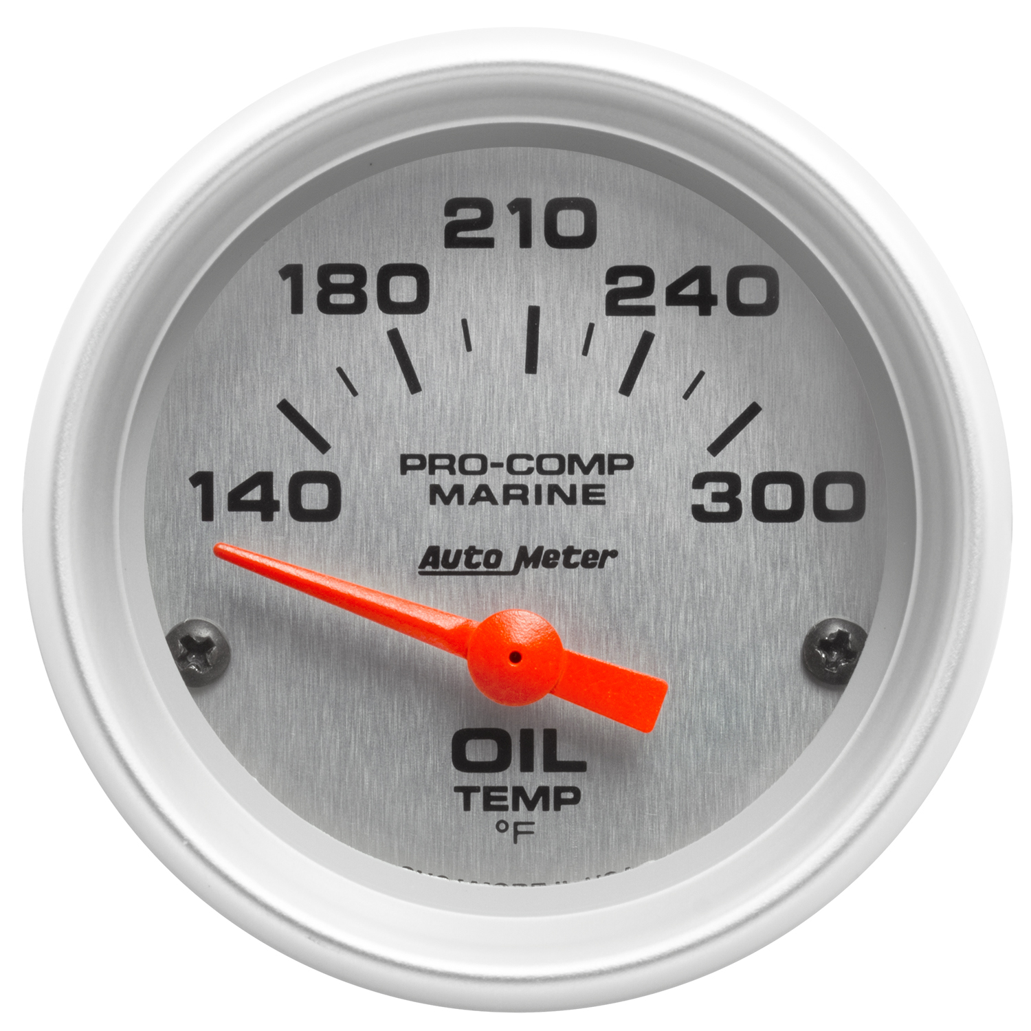 AUTOMETER Oil Temperature Gauge 2 1/16", 140-300°f, Electric, Marine Silver