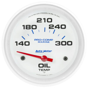AUTOMETER Oil Temperature Gauge 2 5/8", 140-300°f, Electric, Marine White