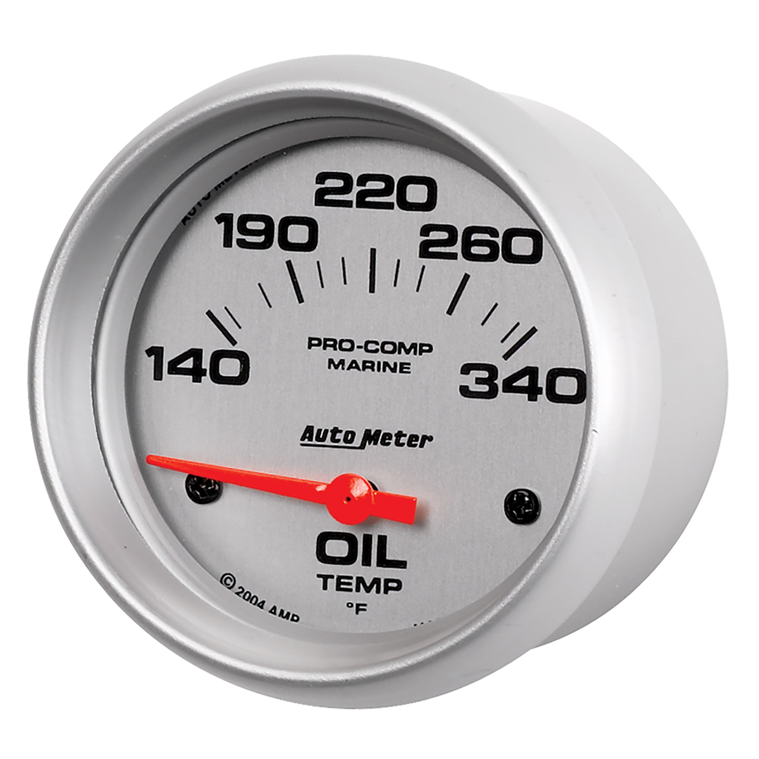 AUTOMETER Oil Temperature Gauge 2 5/8", 140-300°f, Electric, Marine Silver - Image 2
