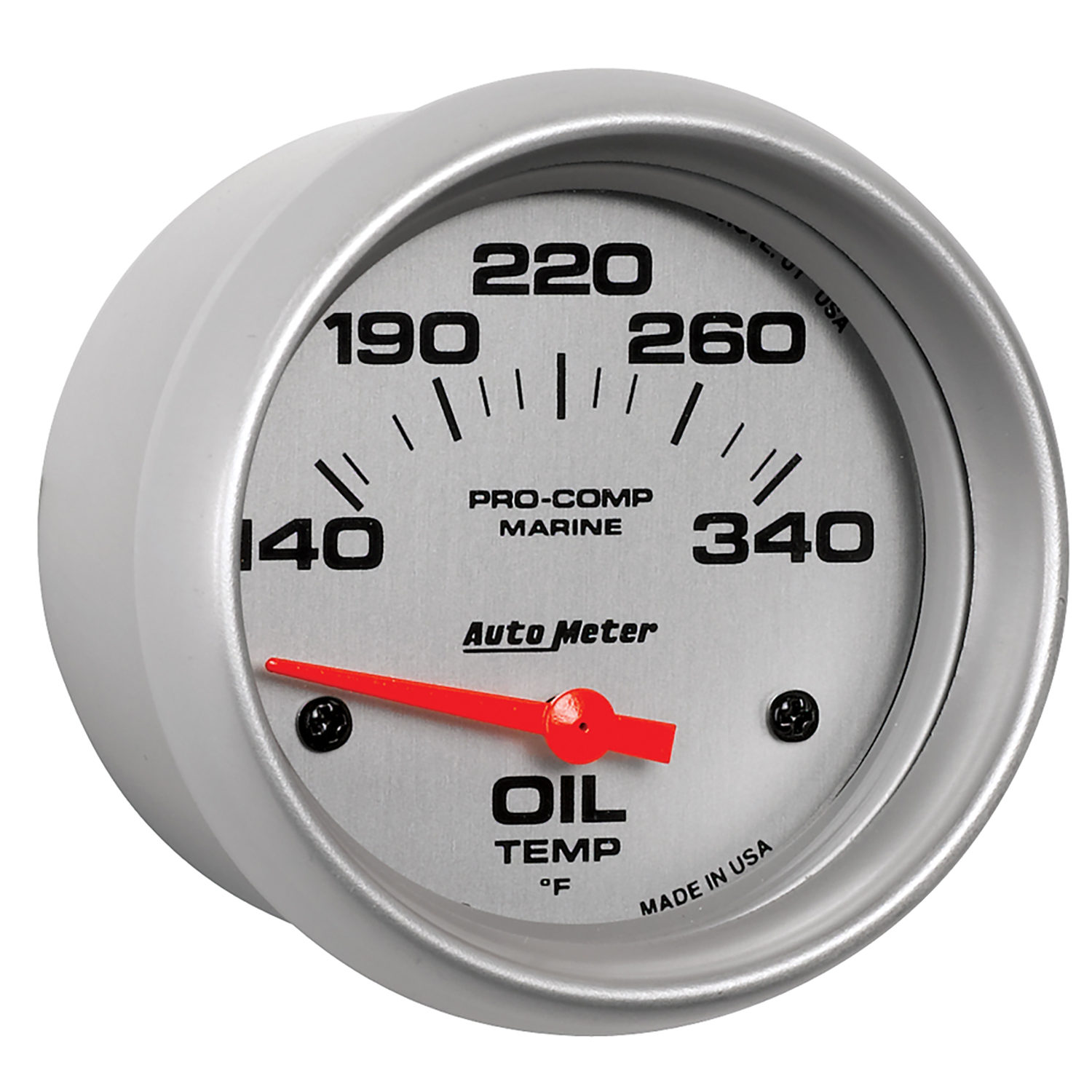 AUTOMETER Oil Temperature Gauge 2 5/8", 140-300°f, Electric, Marine Silver - Image 3