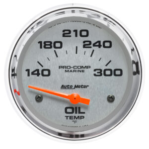 AUTOMETER Oil Temperature Gauge 2 5/8", 140-300°f, Electric, Marine Chrome