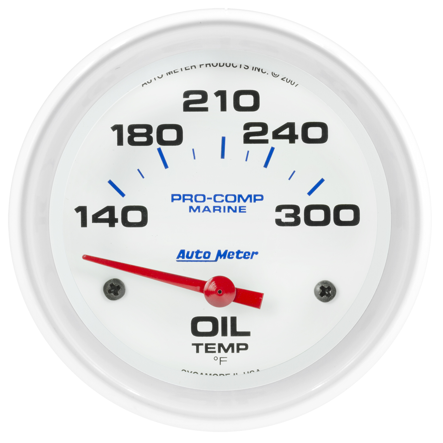 AUTOMETER Oil Temperature Gauge 2 5/8", 140-300°f, Electric, Marine White