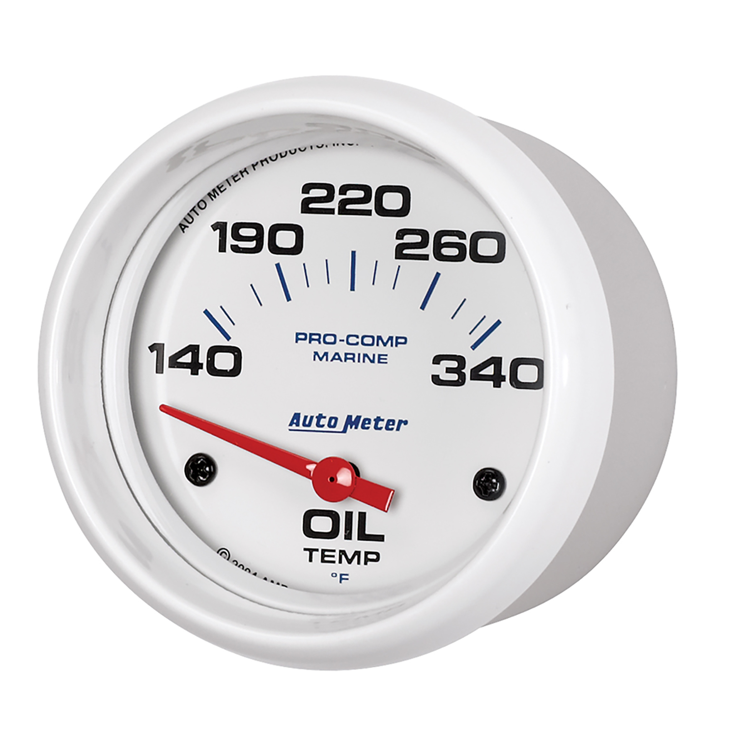 AUTOMETER Oil Temperature Gauge 2 5/8", 140-300°f, Electric, Marine White - Image 2