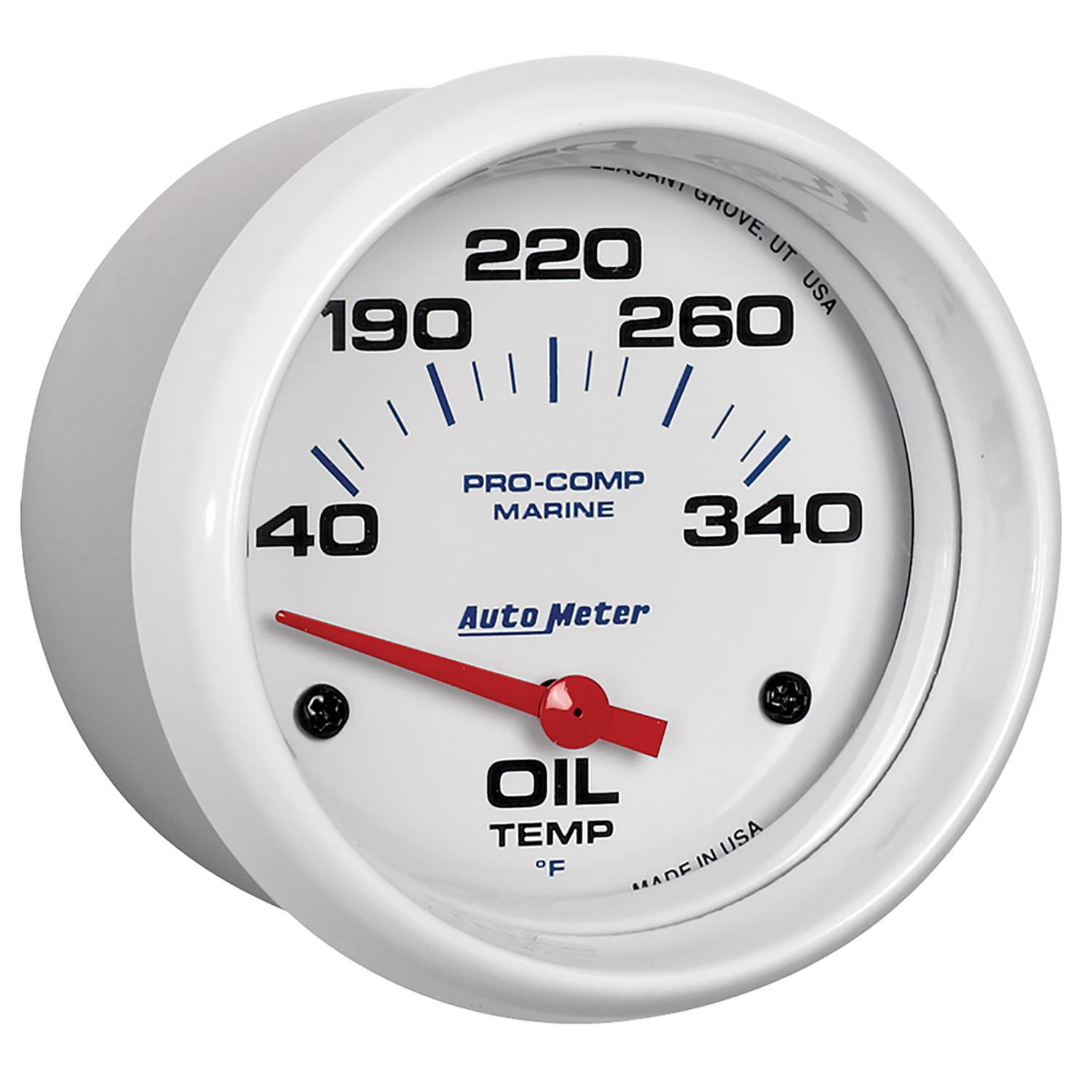 AUTOMETER Oil Temperature Gauge 2 5/8", 140-300°f, Electric, Marine White - Image 3