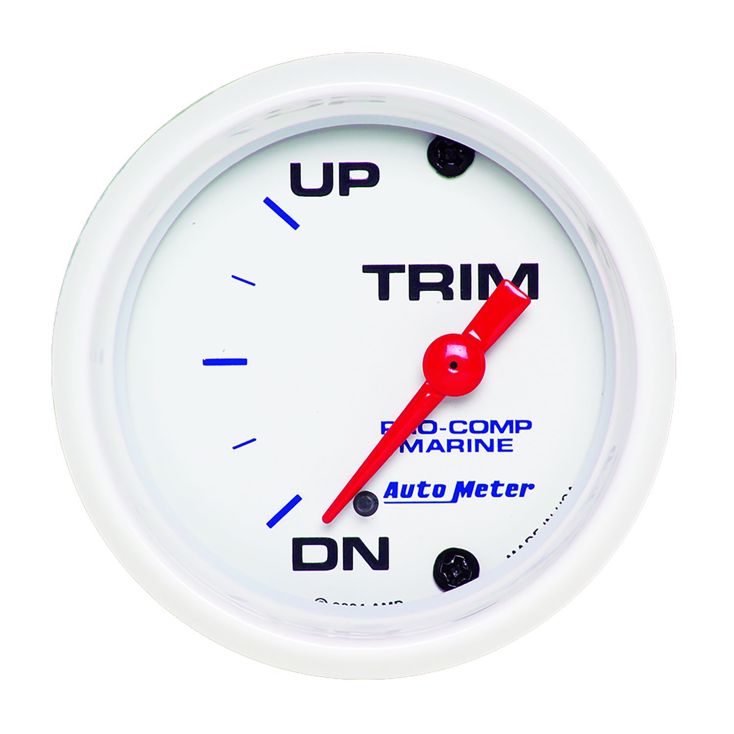AUTOMETER Gauge, Trim Level, 2 1/16", 0°Down-90°Up, Electric, Marine White