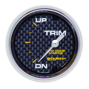 AUTOMETER Gauge, Trim Level, 2 1/16", 0°Down-90°Up, Electric, Marine Carbon Fibre