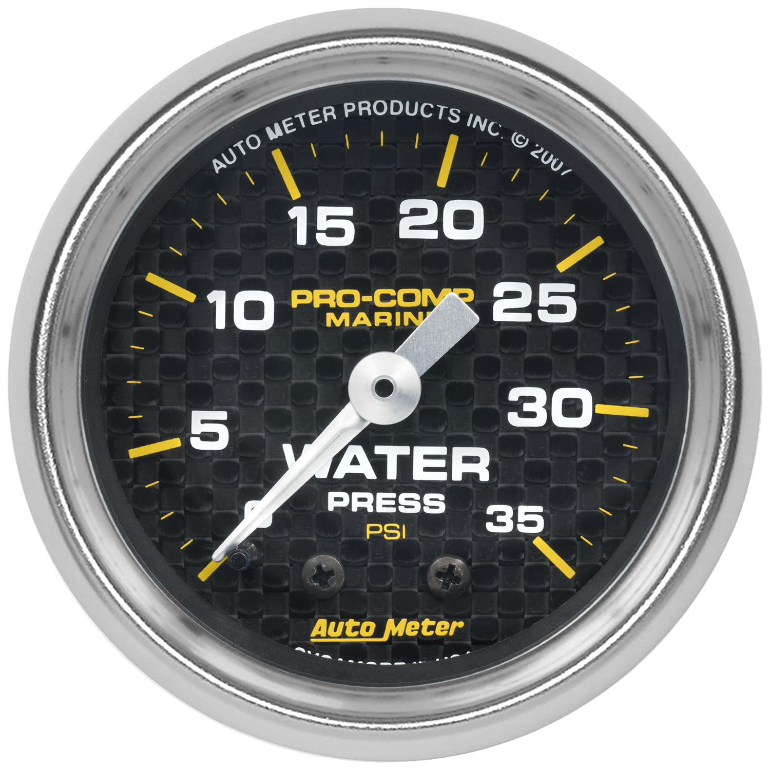 AUTOMETER Water Pressure Gauge 2 1/16", 35PSI, Mechanical, Marine Carbon Fibre