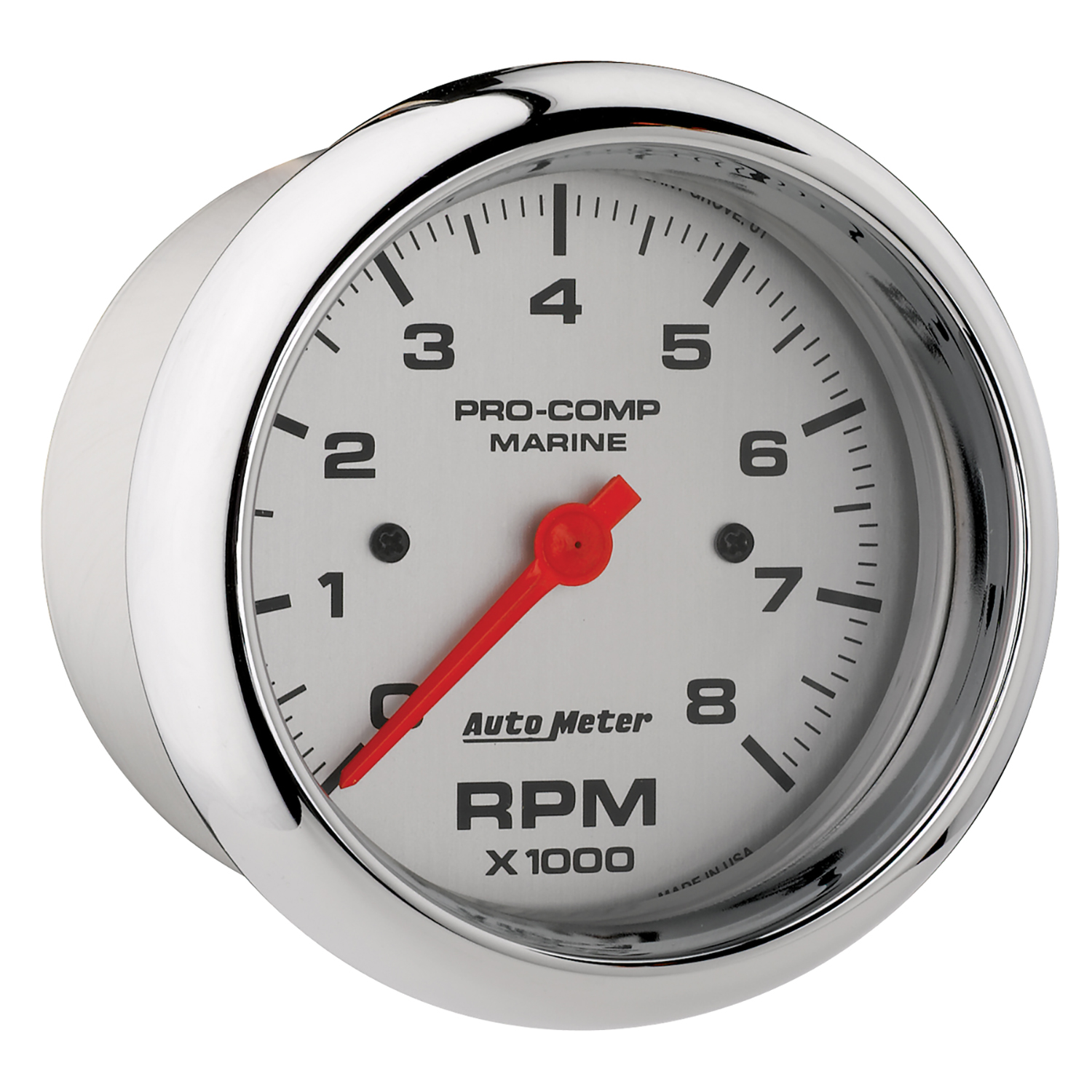 AUTOMETER Tachometer Gauge 3 3/8", 8K RPM, Marine Chrome - Image 3