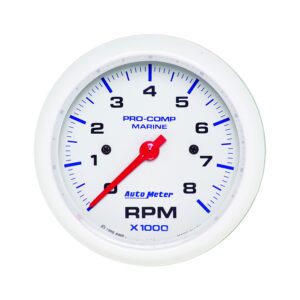 AUTOMETER Tachometer Gauge 3 3/8", 8K RPM, Marine White