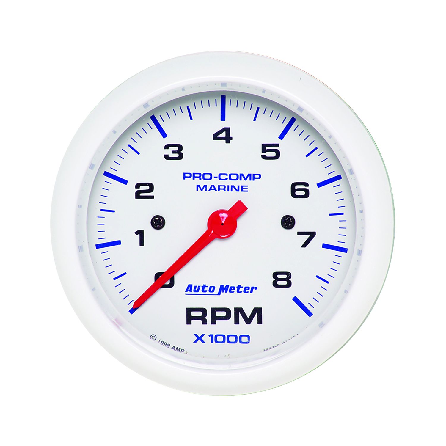 AUTOMETER Tachometer Gauge 3 3/8", 8K RPM, Marine White