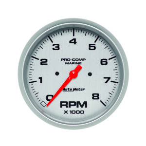 AUTOMETER Marine Silver 5" 8K RPM Tachometer Gauge
