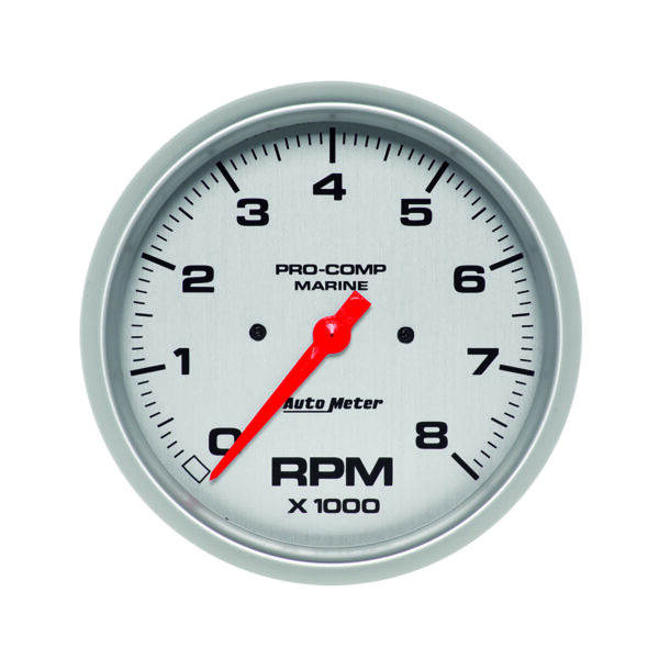 AUTOMETER Marine Silver 5" 8K RPM Tachometer Gauge