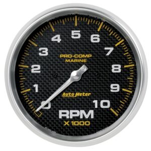 AUTOMETER Tachometer Gauge 5", 10K RPM, Marine Carbon Fibre