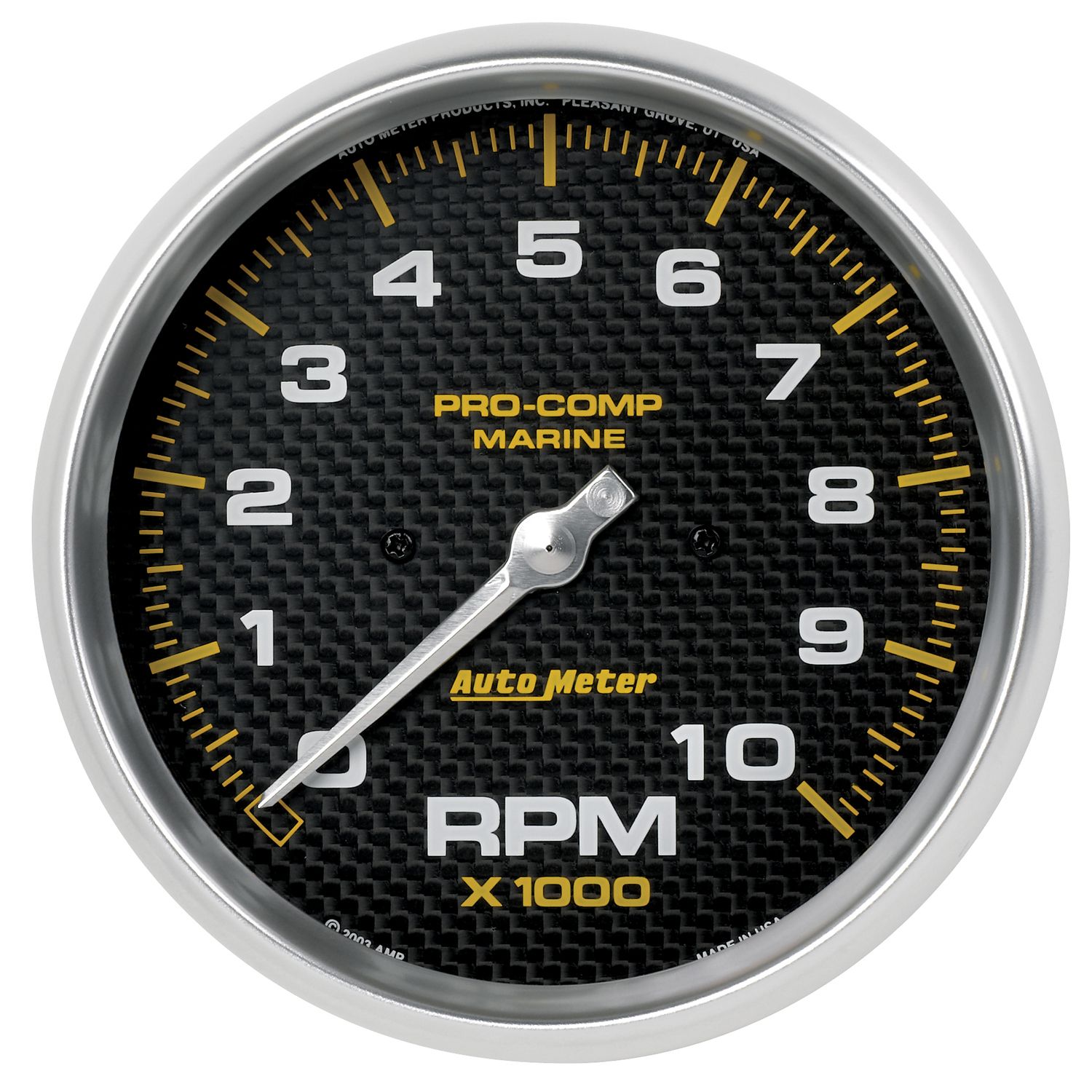 AUTOMETER Tachometer Gauge 5", 10K RPM, Marine Carbon Fibre