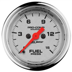 AUTOMETER Fuel Pressure Gauge 2 1/16", 15PSI, Digital Stepper Motor, Marine Chrome