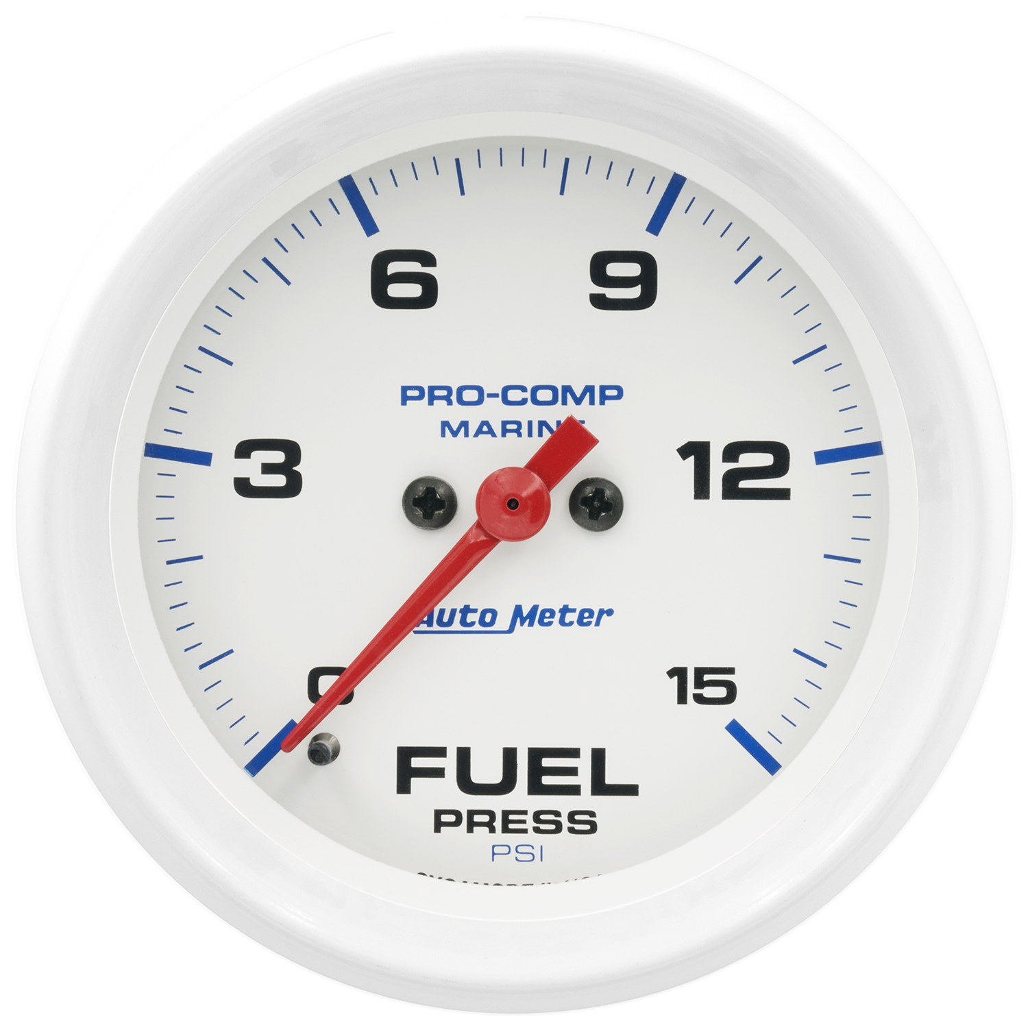 AUTOMETER Fuel Pressure Gauge 2 5/8", 15PSI, Digital Stepper Motor, Marine White