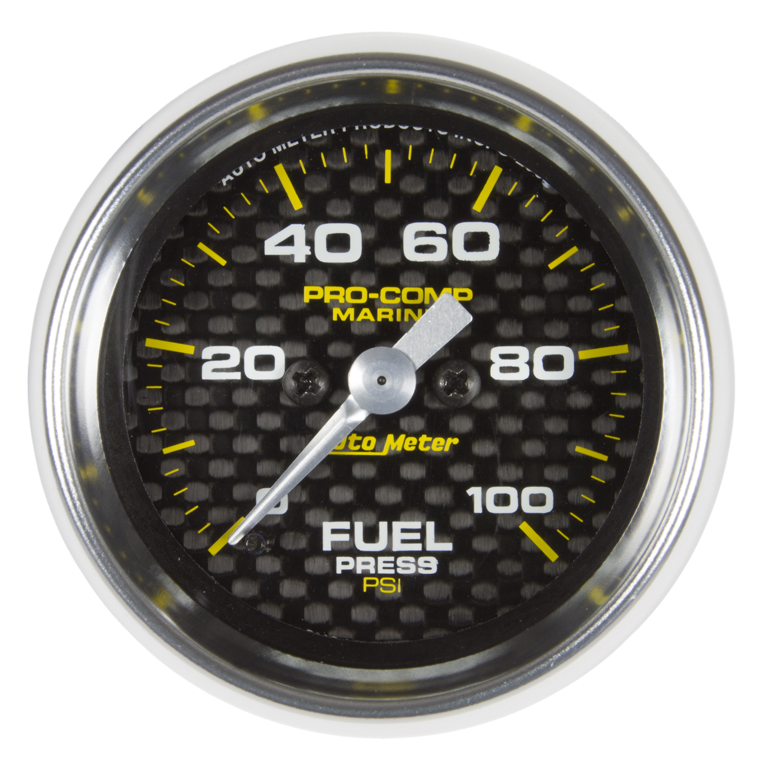 AUTOMETER Fuel Pressure Gauge 2 1/16", 100PSI, Digital Stepper Motor, Marine Carbon