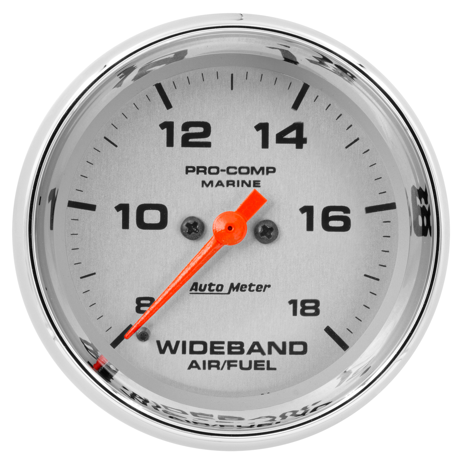 AUTOMETER Wideband Air/Fuel Ratio AFR Gauge Analogue, 2 5/8", 8:1-18:1, Stpr Mtr, Marine Chrome
