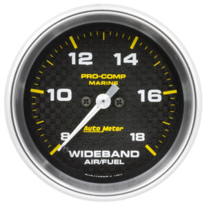 AUTOMETER Wideband Air/Fuel Ratio AFR Gauge Analogue, 2 5/8", 8:1-18:1, Stpr Mtr, Marine Carbon Fibre