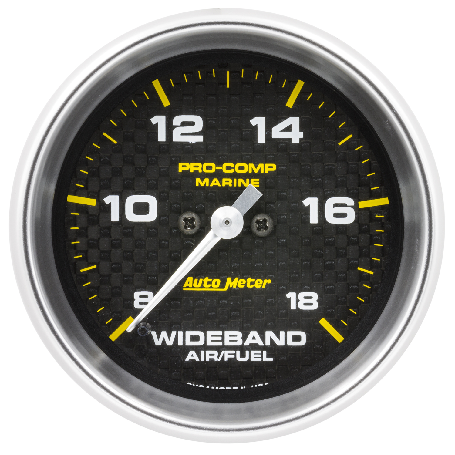 AUTOMETER Wideband Air/Fuel Ratio AFR Gauge Analogue, 2 5/8", 8:1-18:1, Stpr Mtr, Marine Carbon Fibre