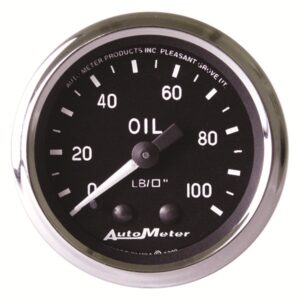 AUTOMETER Oil Pressure Gauge 2 1/16", 100PSI, Mechanical, Cobra