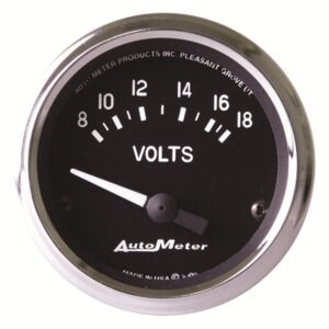 AUTOMETER Voltmeter Gauge 2 1/16", 18V, Electric, Cobra