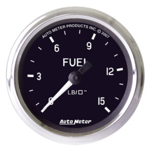 AUTOMETER Fuel Pressure Gauge 2 1/16", 15PSI, Mech. Incl. Isolator, Cobra
