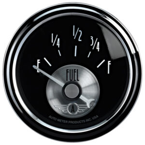 AUTOMETER Fuel Level Gauge 2 1/16", 0° To 90°F, Elec, Prestige Black Diamond