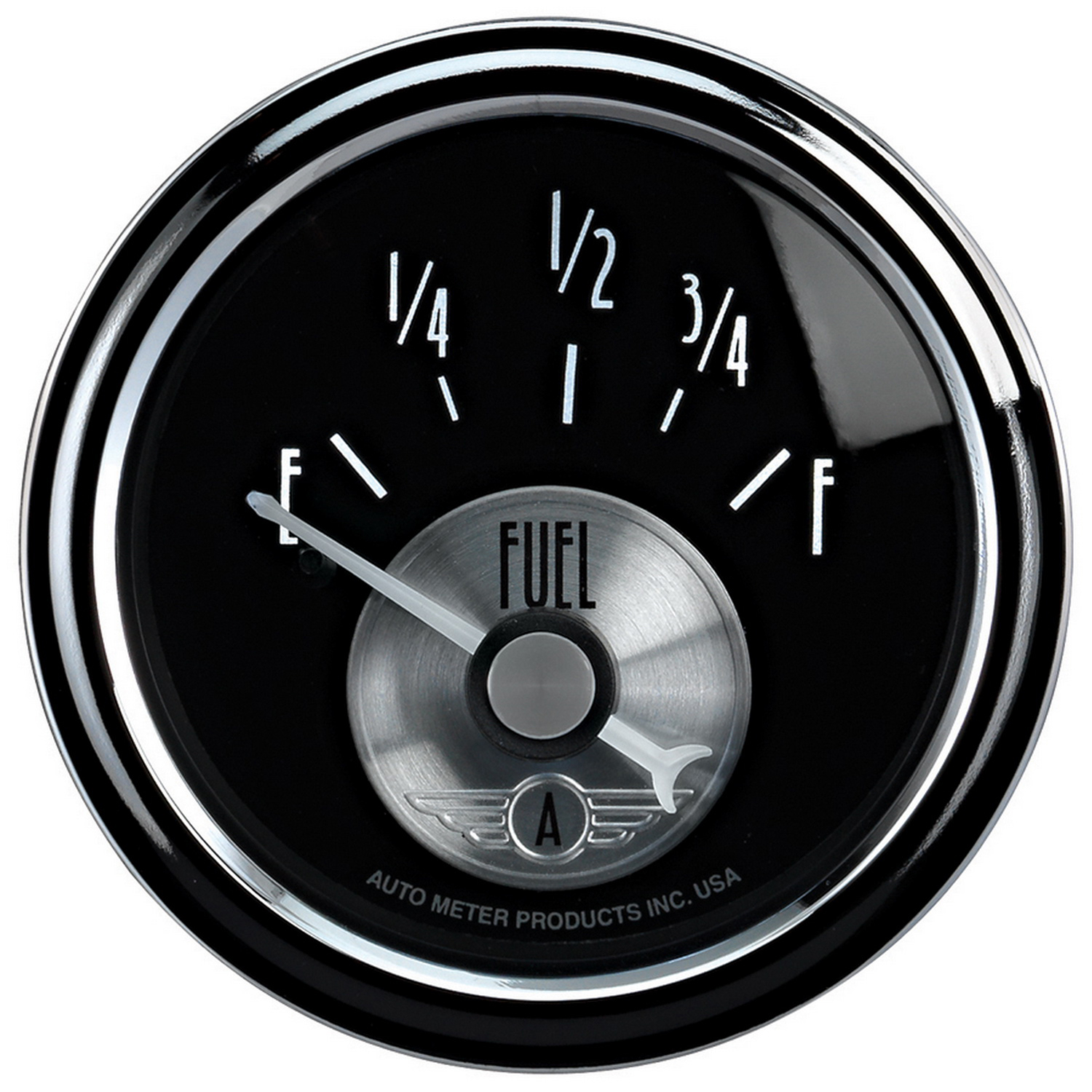 AUTOMETER Fuel Level Gauge 2 1/16", 0° To 90°F, Elec, Prestige Black Diamond