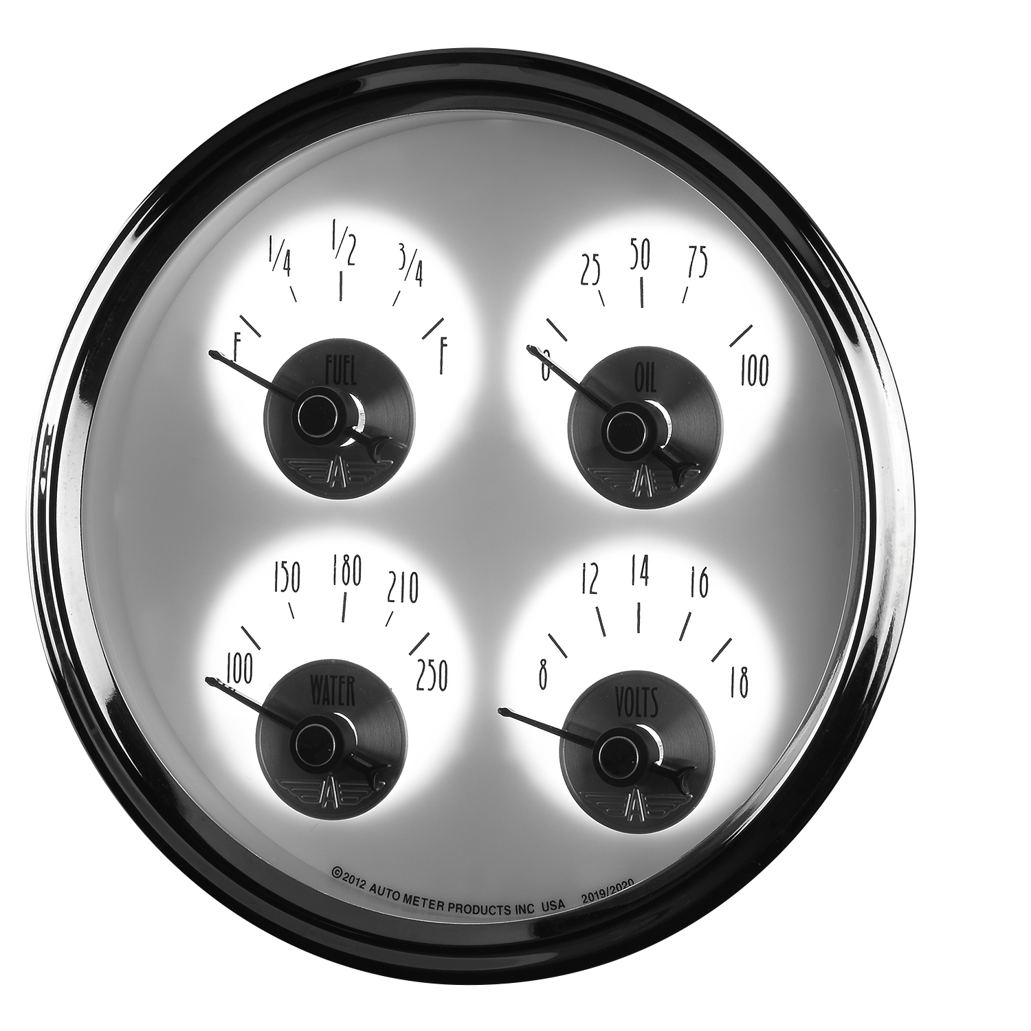 AUTOMETER Gauge, Quad, 5", 240°-33°F, Elec, Prestige Pearl - Image 3