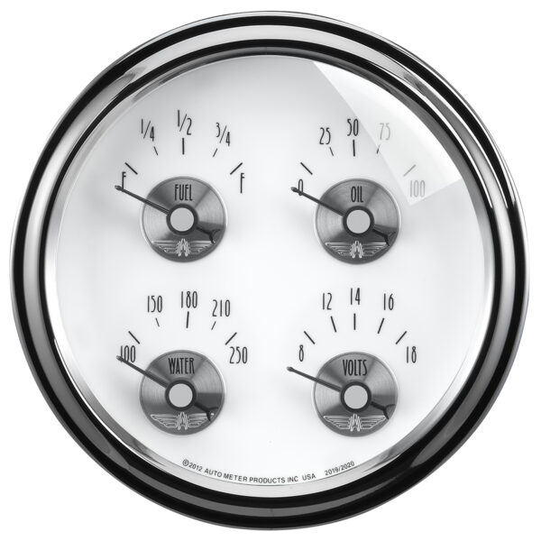 AUTOMETER Gauge, Quad, 5", 0° To 90°F, Elec, Prestige Pearl