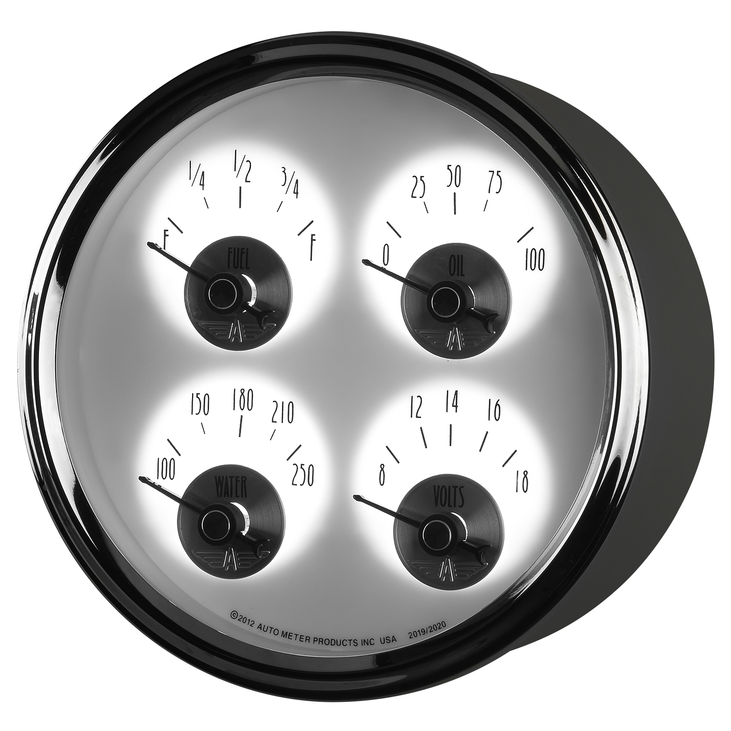AUTOMETER Gauge, Quad, 5", 0° To 90°F, Elec, Prestige Pearl - Image 3