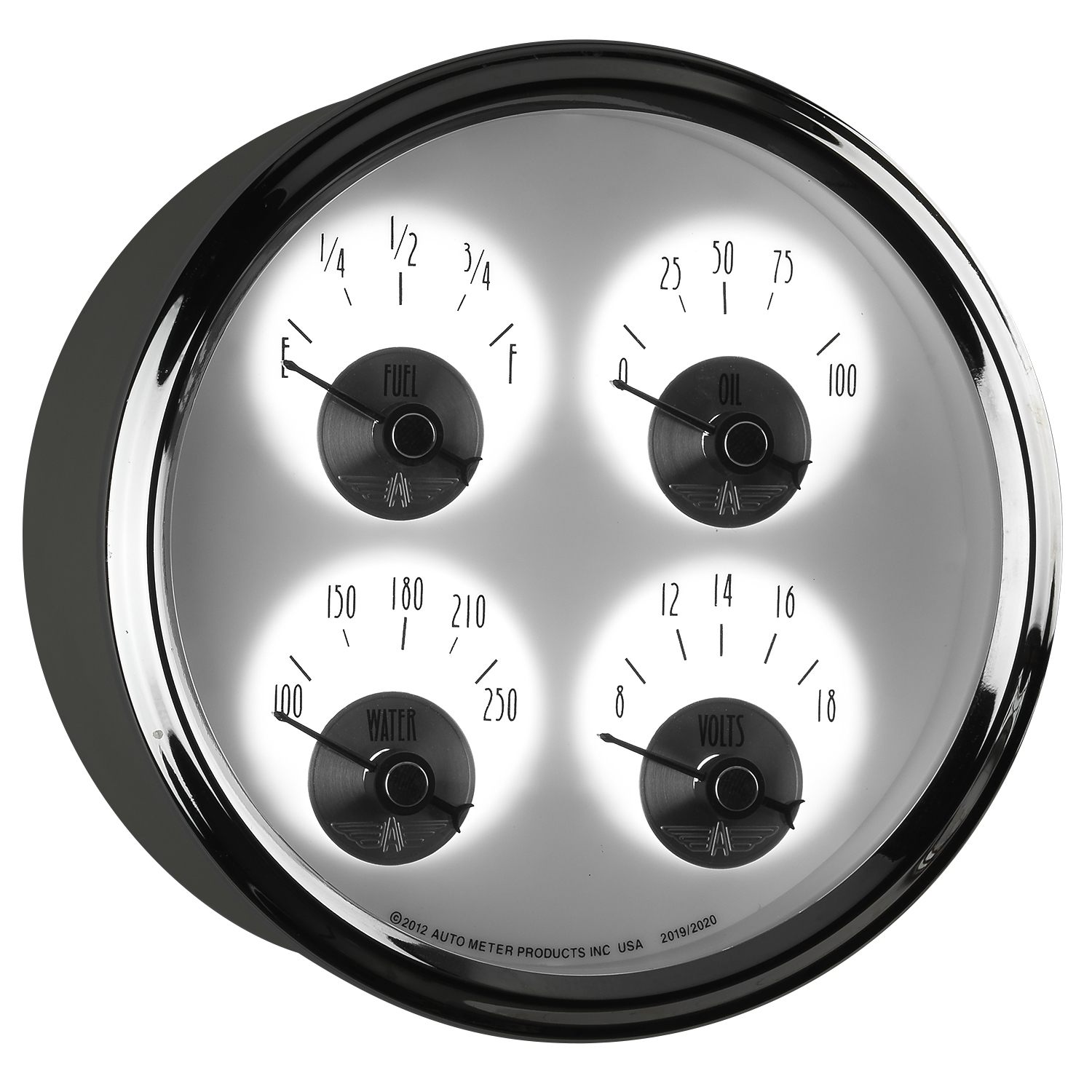 AUTOMETER Gauge, Quad, 5", 0° To 90°F, Elec, Prestige Pearl - Image 6