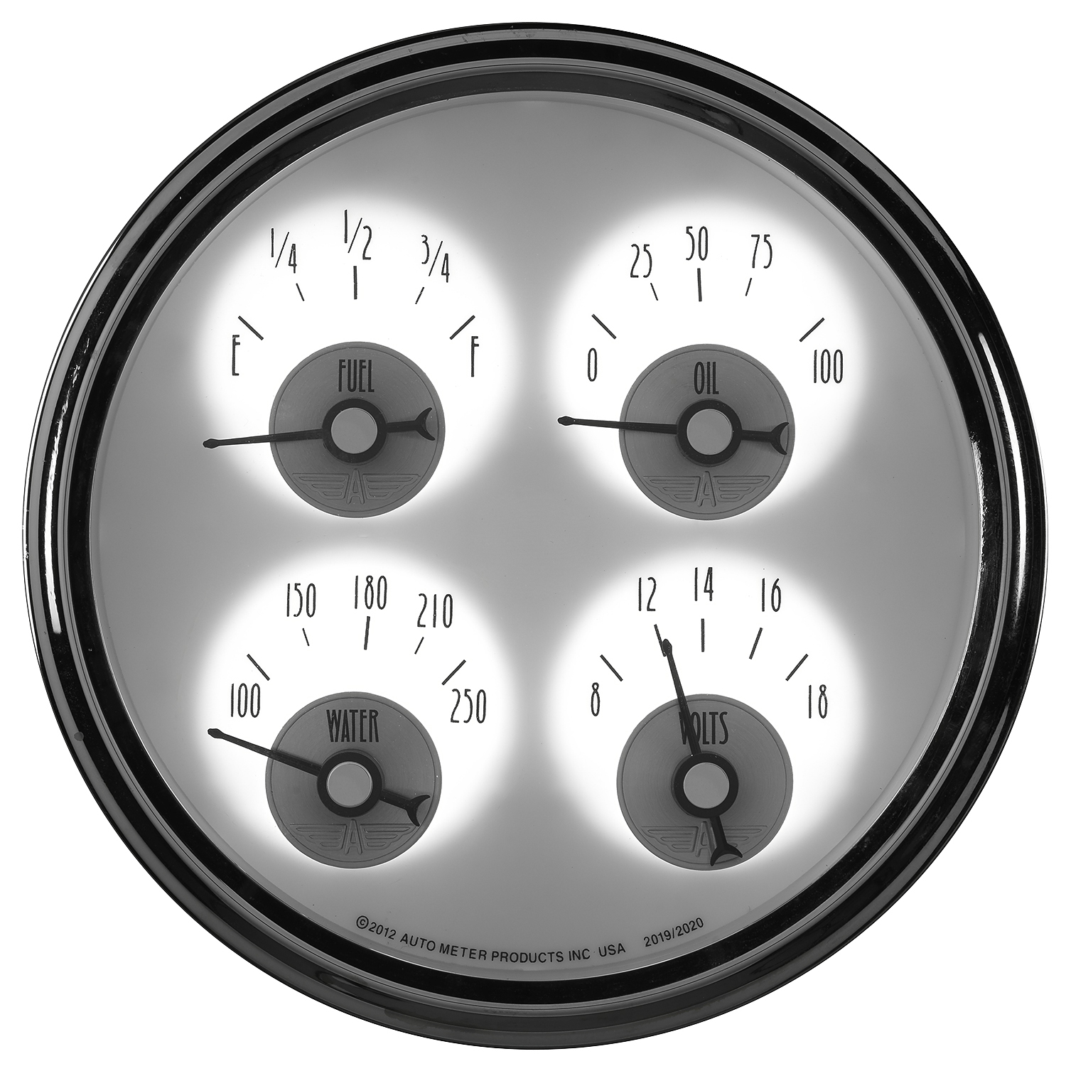 AUTOMETER Gauge, Quad, 5", 0° To 90°F, Elec, Prestige Pearl - Image 4