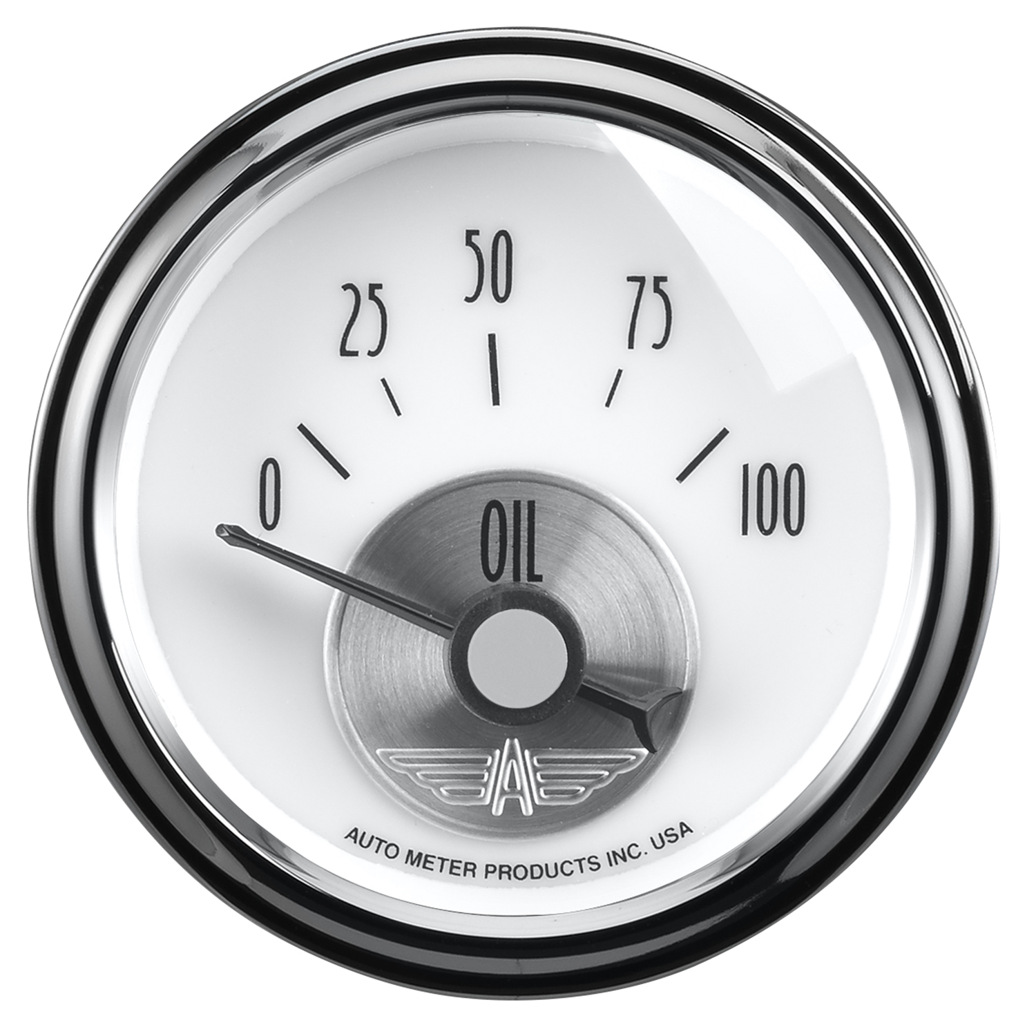 AUTOMETER Oil Pressure Gauge 2 1/16", 100PSI, Elec, Prestige Pearl