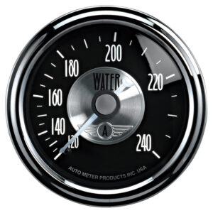 AUTOMETER Water Temperature Gauge 2 1/16", 240°f, Mech, Prestige Black Diamond