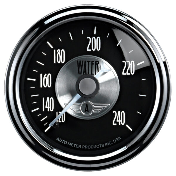 AUTOMETER Water Temperature Gauge 2 1/16", 240°f, Mech, Prestige Black Diamond